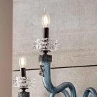 Llamba klasike e murit 3 Drita Xham luksoz i punuar me dorë Prodhuar në Itali - I kripur Viadurini