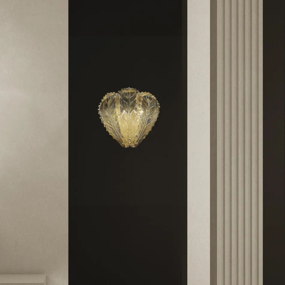 Llambë muri klasike në qelq dhe metal venecian Prodhuar në Itali - Artemide Viadurini