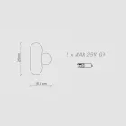 Dritë muri me difuzor xhami opaline Prodhuar në Itali - Bumbum Viadurini