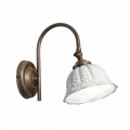 Made in Italy sconce muri i bardhë qeramik Anita Il Fanale