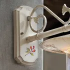 Llamba muri e jashtme e dekoruar nga alumini e pikturuar me dorë klasike - Genoa Viadurini