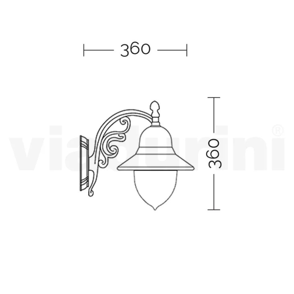 Llamba muri e jashtme në alumin dhe polikarbonat Prodhuar në Itali - Cassandra Viadurini