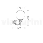 Llambë muri të jashtme në sferë alumini të derdhur dhe akrilik - Trovanero Viadurini