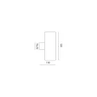 Llambë muri në natyrë në argjilë me ngjyrë dhe PMMA e prodhuar në Itali - Toscot Hans Viadurini