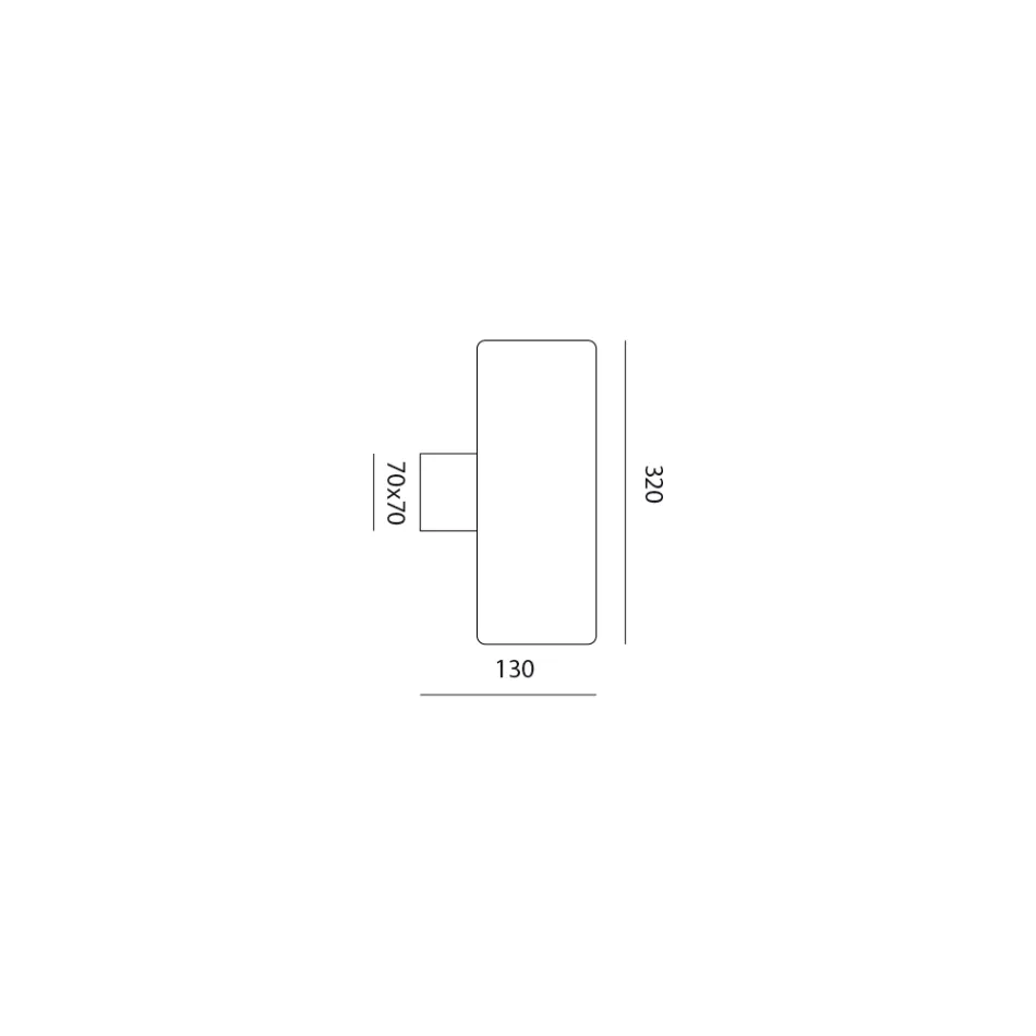 Llambë muri në natyrë në argjilë me ngjyrë dhe PMMA e prodhuar në Itali - Toscot Hans Viadurini