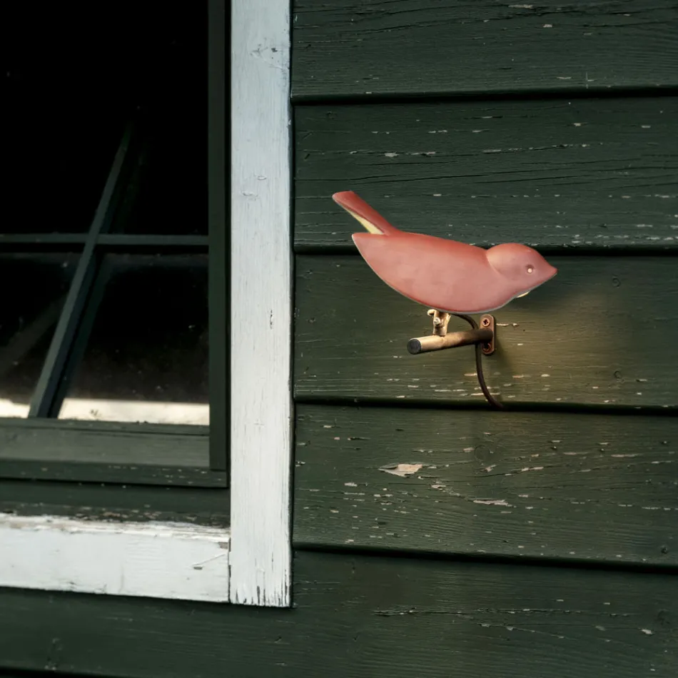 Llambë muri në natyrë në Majolica toskane të smaltuar Prodhuar në Itali - Uccellino Viadurini