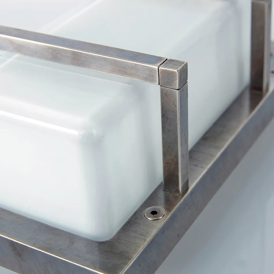 Llambë Muri për Jashtë prej Tunxhi, E27, dhe Stil Gjeometrik e Prodhuar në Itali - Kristal Viadurini