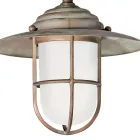 Llambë muri e jashtme Elfico në tunxh, qelq opal dhe vlerësim IP44 Viadurini