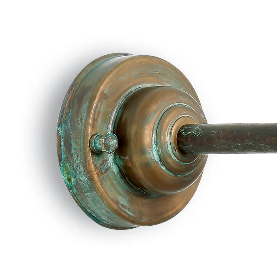 Llambë Muri e Jashtme prej Tunxhi, Qelqi Opal dhe IP44 e Prodhuar në Itali - Drago Viadurini