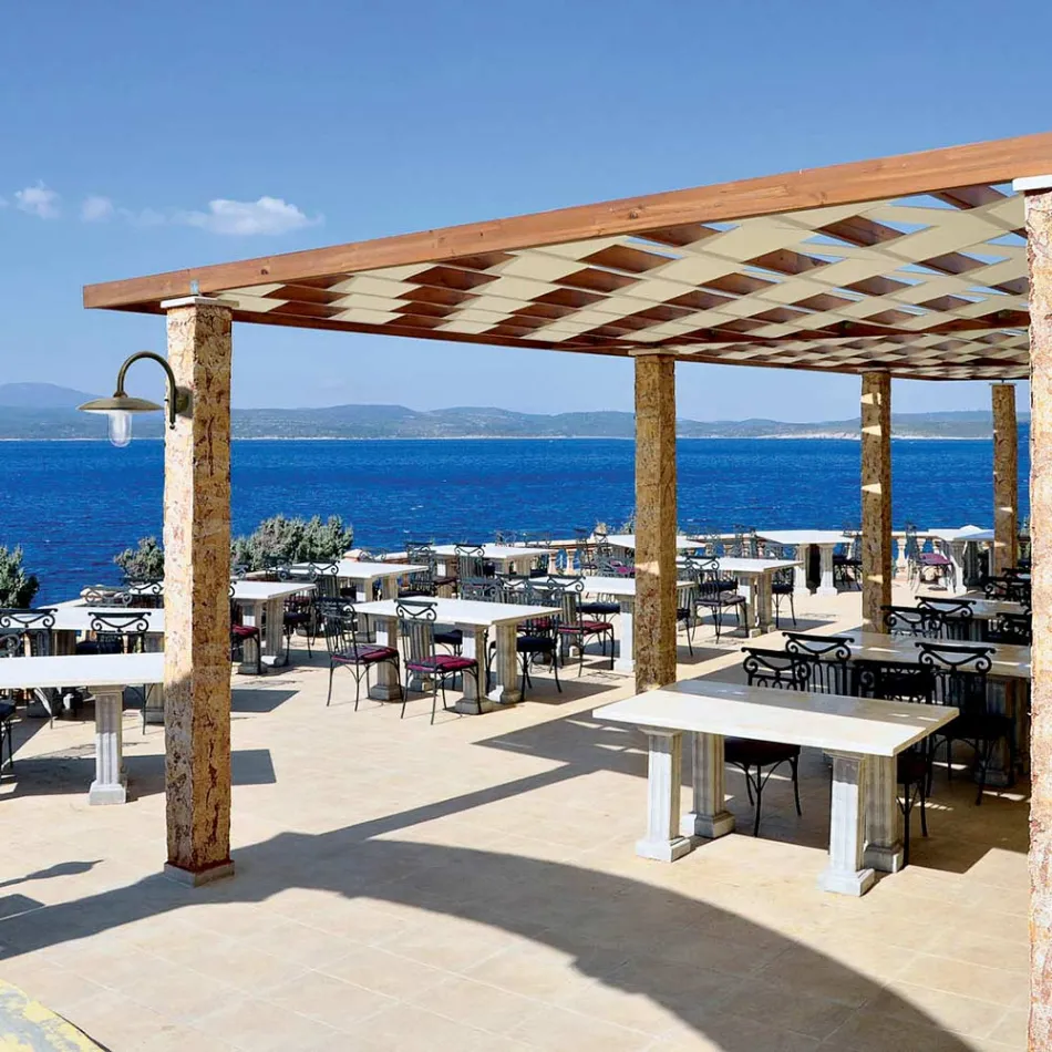 Llambë Muri e Jashtme prej Tunxhi, Qelqi Opal dhe IP44 e Prodhuar në Itali - Drago Viadurini