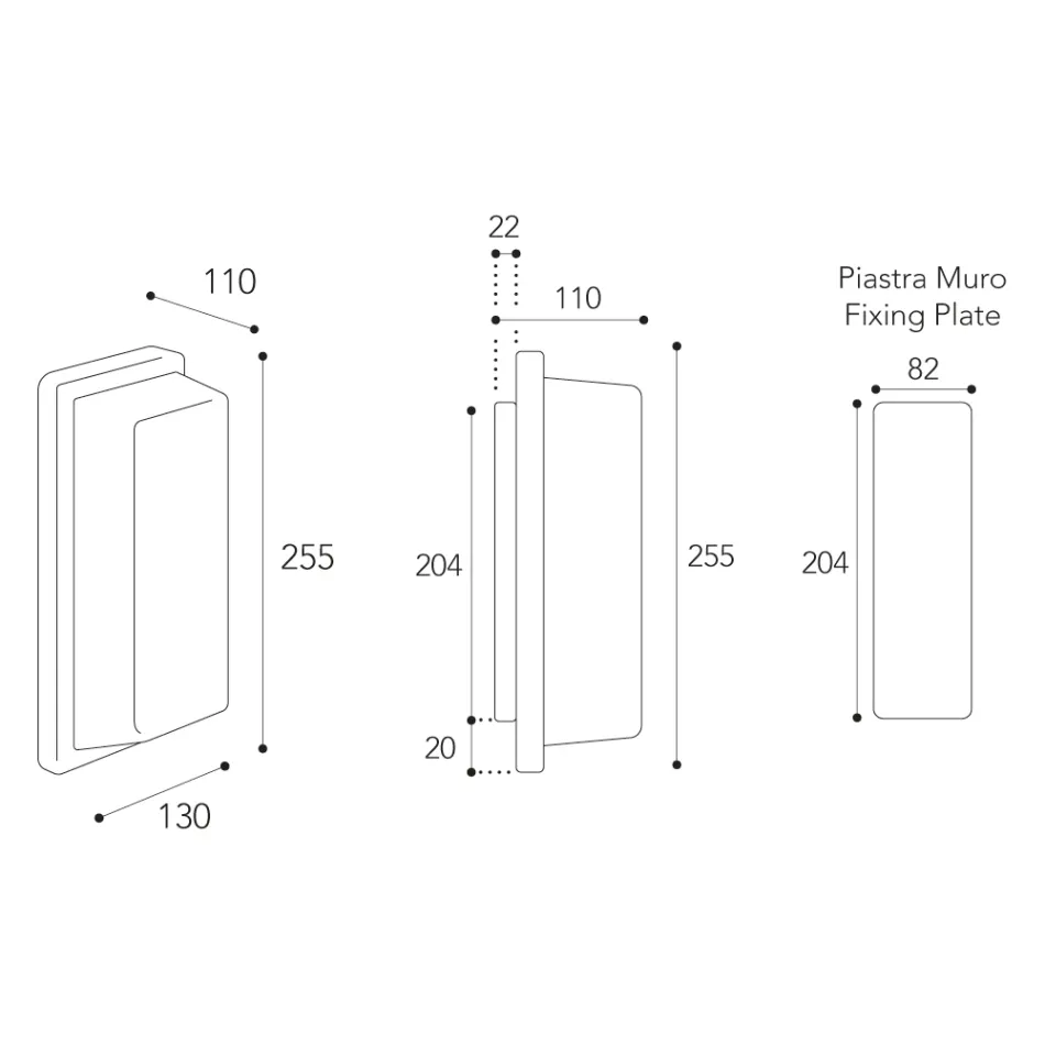 Llambë Muri e Jashtme prej Tunxhi Vintage me Prizë E27 dhe IP44 - Kristal Viadurini