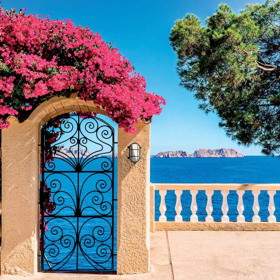 Llambë Muri e Jashtme prej Tunxhi Vintage me Xham Opal/Transparent - Siren Viadurini