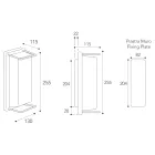 Llambë Muri e Jashtme prej Tunxhi Vintage, E27 dhe Llambë Elegante - Kristal Viadurini