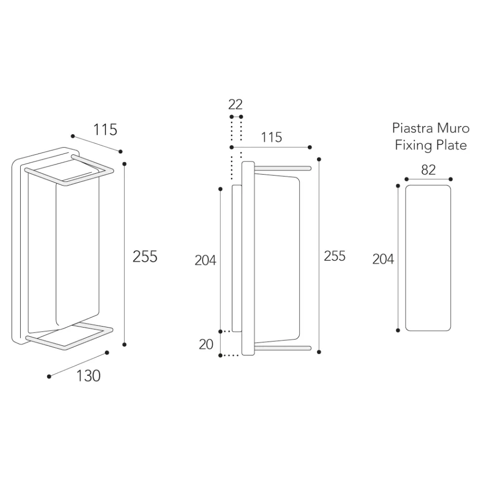 Llambë Muri e Jashtme prej Tunxhi Vintage, E27 dhe Llambë Elegante - Kristal Viadurini