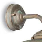 Llambë Muri e Jashtme prej Tunxhi Vintage, Xham i Transparent - Elfico Viadurini