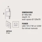 Llambë katrore në natyrë katrore, Sheshi terrakote me ngjyrë - Toscot Viadurini