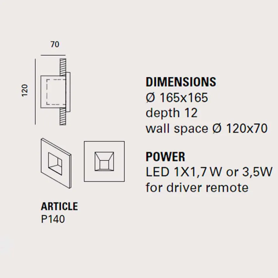 Llambë katrore në natyrë katrore, Sheshi terrakote me ngjyrë - Toscot Viadurini