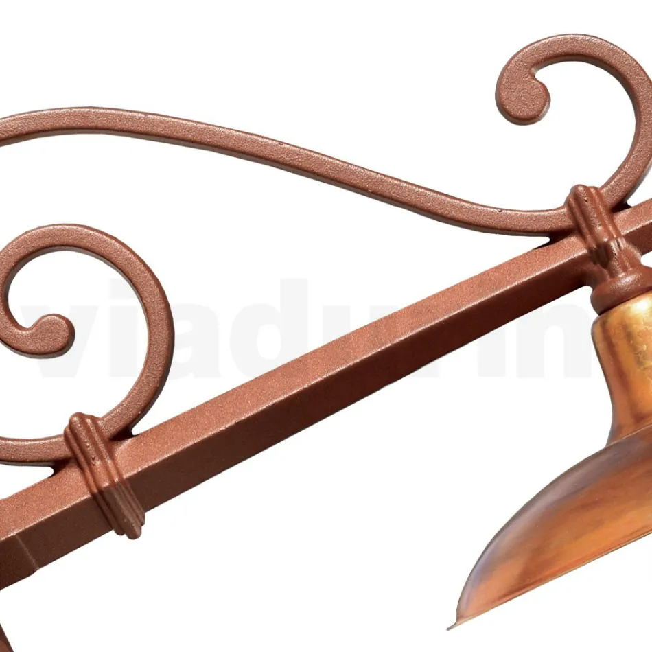 Llambë muri Vintage Outdoor në Alumin dhe Tunxh Prodhuar në Itali - Adela Viadurini