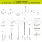 Garden Applique në alumin të bardhë me sferë opal - Trovabianco Viadurini