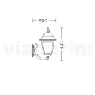 Garden Applique në Alumin dhe Xham Transparent Prodhuar në Itali - Scintilla Viadurini