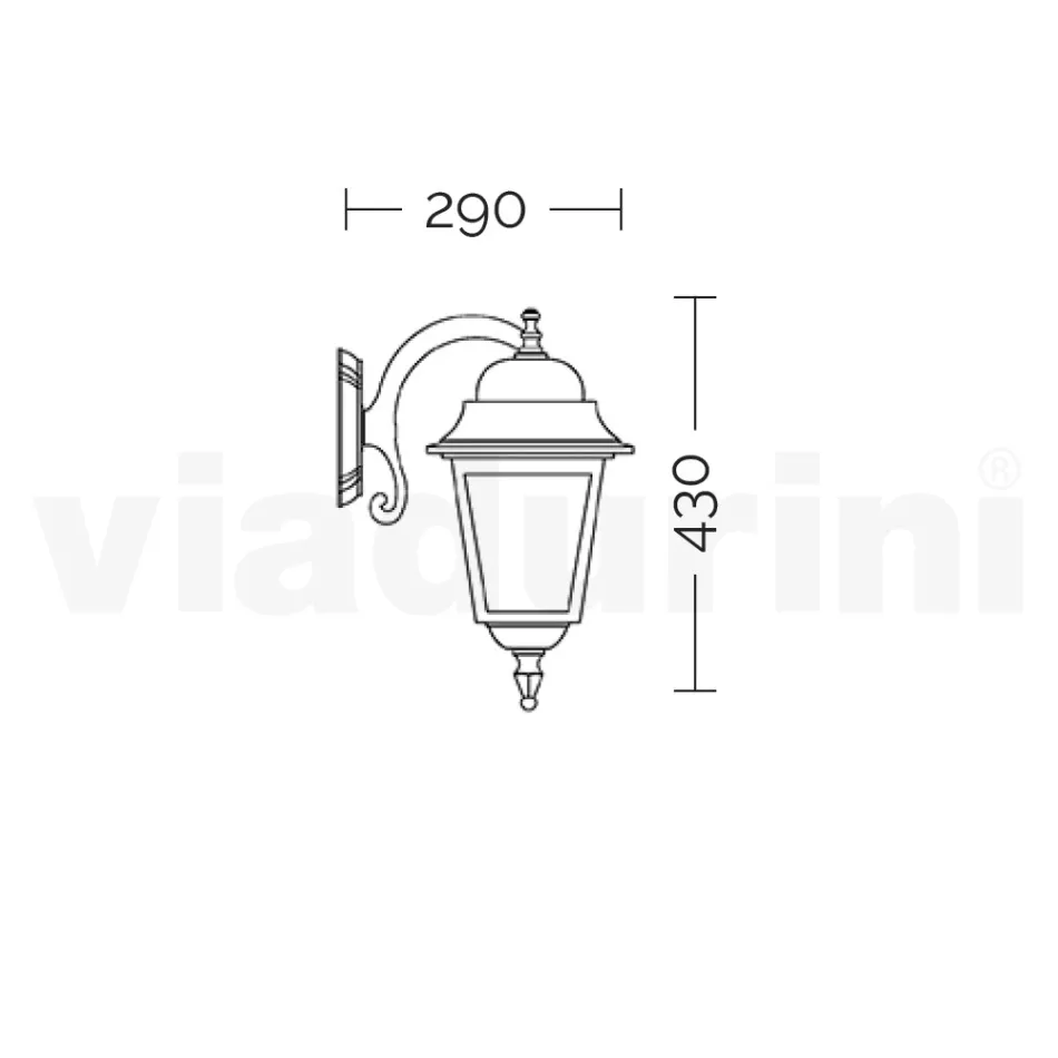 Garden Applique në Xham të Sandblastuar dhe Alumin Prodhuar në Itali - Scintilla Viadurini