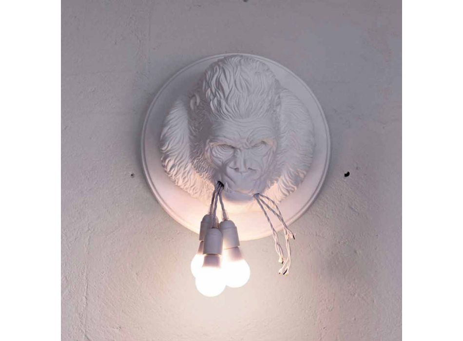 3 Dritat Llambë Muri në Gorilla Ceramic Grey ose White Design - Rillago