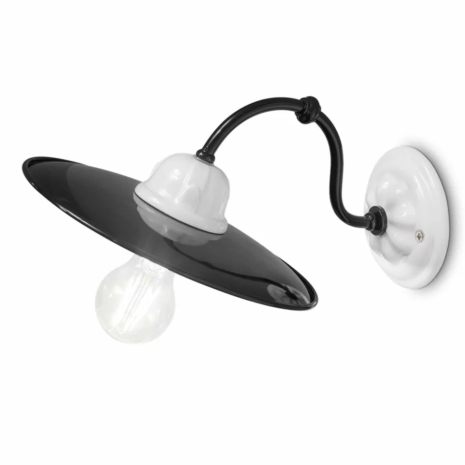 Scence murale qeramike e bardhë Potenza e bërë në Itali nga Ferroluce Viadurini