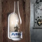 Sconce e murit fshatar bërë nga qeramika e dekoruar me dorë nga Ferroluce Viadurini