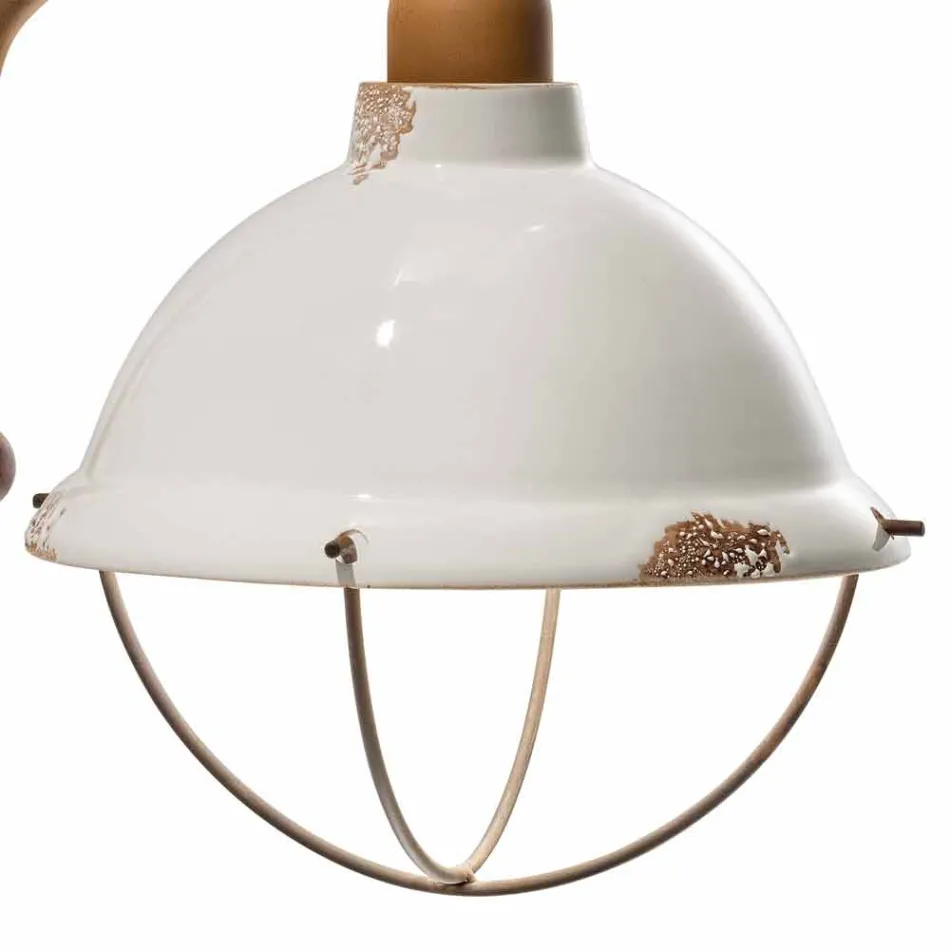 Sconces mur qeramike dhe stil industrial Skyler metalik Viadurini