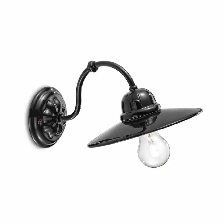 Llambë në mur qeramik me shkëlqim Ferroluce Retro Viadurini