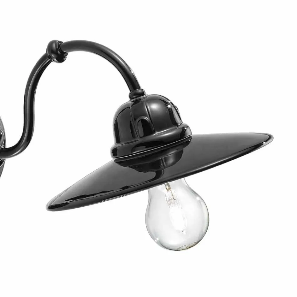 Llambë në mur qeramik me shkëlqim Ferroluce Retro Viadurini