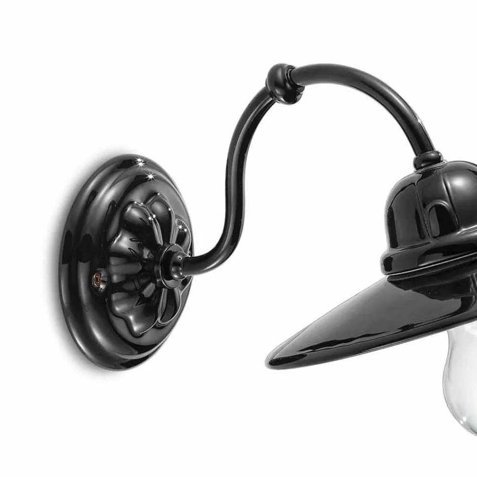 Llambë në mur qeramik me shkëlqim Ferroluce Retro Viadurini