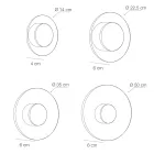 Nora - Llambë Muri Metalike me Difuzor Pleksiglasi me Mikro-Pika Viadurini