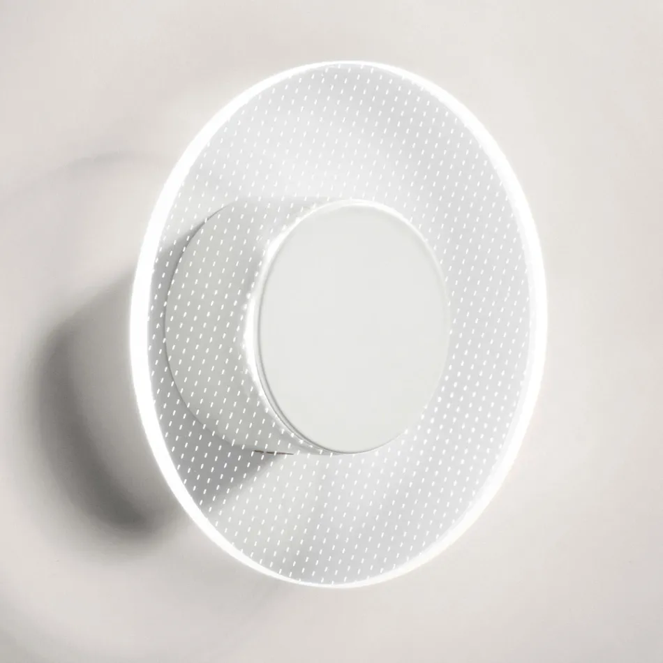 Nora - Llambë Muri Metalike me Difuzor Pleksiglasi me Mikro-Pika Viadurini