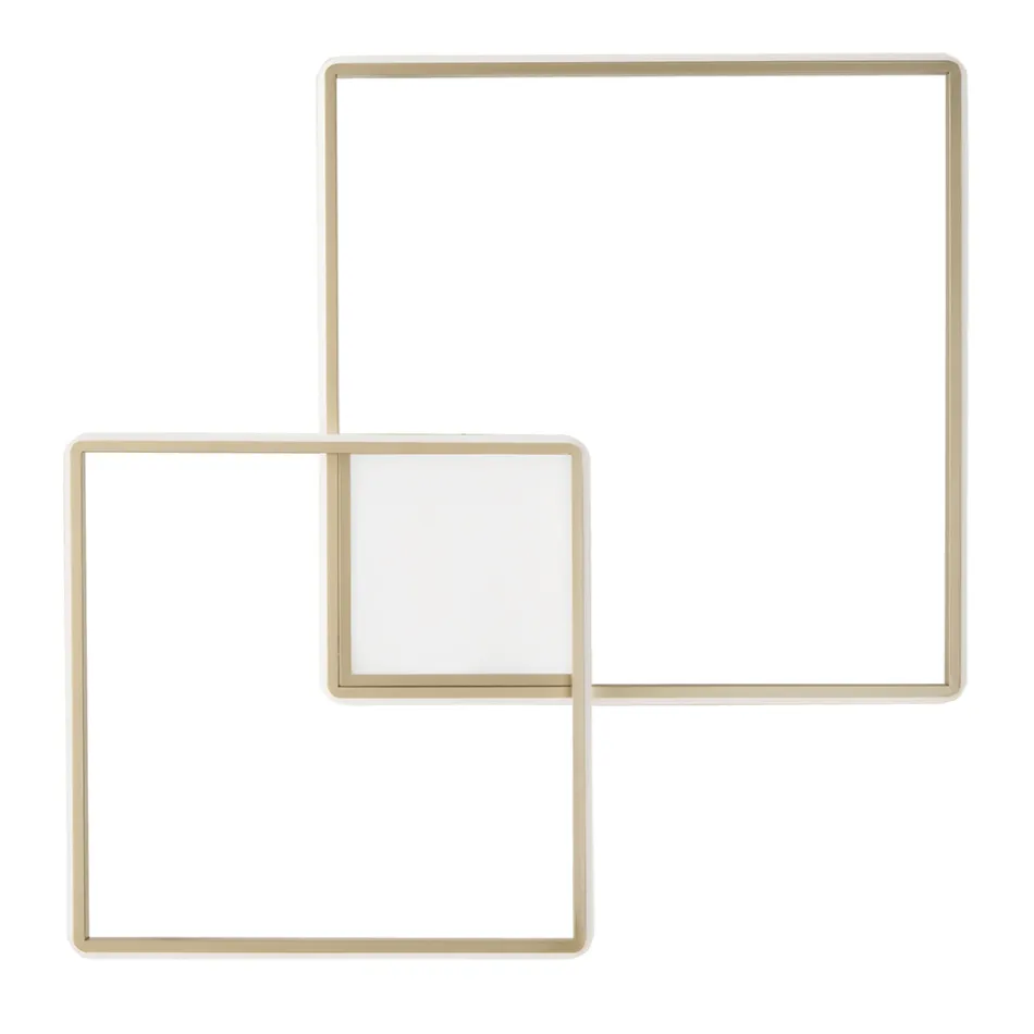 Moderne - Drita e murit metalike formale e lyer me ar me LED Viadurini