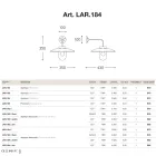 Dritë muri Nabucco nga Aldo Bernardi, ndriçim me linjë bronzi Viadurini