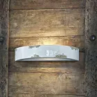 Qeramikë gjysmëhënës gjysmë e vjollcë Helen Ferroluce Viadurini