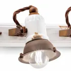 Dizajn aplikativ dhe tre dritë ndriçimi qeramike dhe metalike Lacey Viadurini