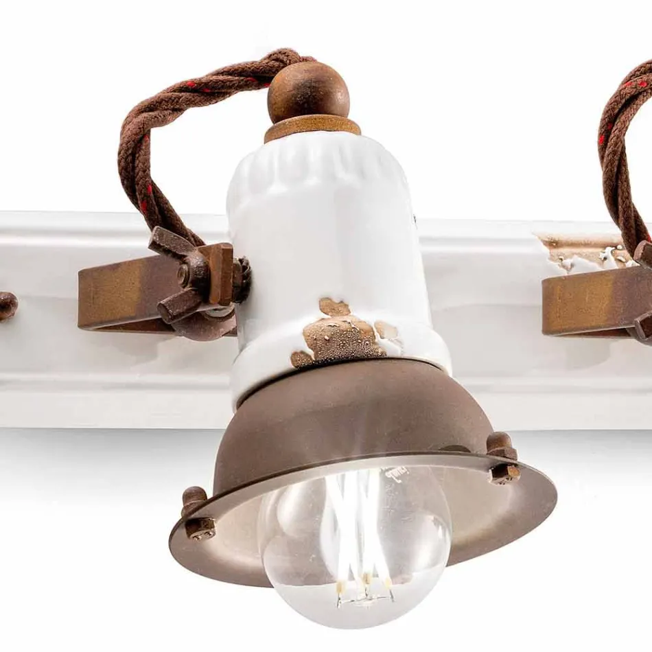 Dizajn aplikativ dhe tre dritë ndriçimi qeramike dhe metalike Lacey Viadurini