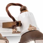 Dizajn aplikativ dhe tre dritë ndriçimi qeramike dhe metalike Lacey Viadurini