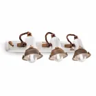 Dizajn aplikativ dhe tre dritë ndriçimi qeramike dhe metalike Lacey Viadurini