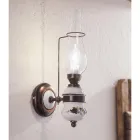 Llambë muri me dizajn të cilësisë së mirë në dekor me hekur dhe qeramikë të lyer me dorë - Pompei Viadurini