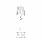 Dizajni llambë muri me strukturë në metal të zi dhe organza prodhuar në Itali - Boom Viadurini