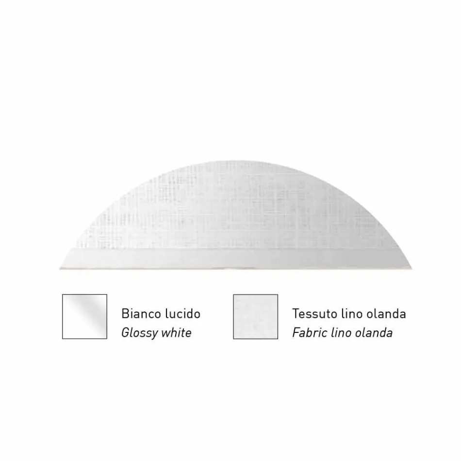 Dizajni Llambë Muri në Argjend Metal ose Fund të Bardhë Prodhuar në Itali - Kërce Viadurini