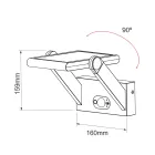 Llambë muri Solar Led Spotlight në alumin të bardhë ose të zi me sensor - Hugo Viadurini