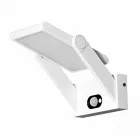 Llambë muri Solar Led Spotlight në alumin të bardhë ose të zi me sensor - Hugo Viadurini