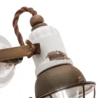 Applique Spotlight Stil Industrial I punuar me dorë në Hekur dhe Qeramikë - Loft Viadurini