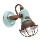 Artizan i stilit industrial Applique Spotlight në Hekur dhe Qeramikë - Loft Viadurini