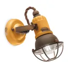 Applique Spotlight Stil Industrial I punuar me dorë në Hekur dhe Qeramikë - Loft Viadurini