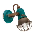 Applique Spotlight Style Industrial Artizan në Hekur dhe Qeramikë - Loft Viadurini